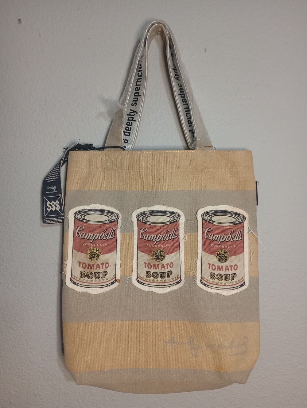 Andy Warhol Campbell's Soup Tote With Coin Purse And Rejection Letter